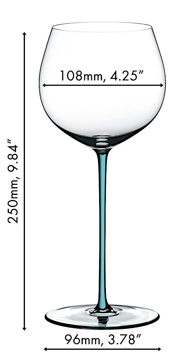 RIEDEL 4900/97T FATTO A MANO Oaked Chardonnay Weinglas - Stiel TÜRKIS – Bild 2
