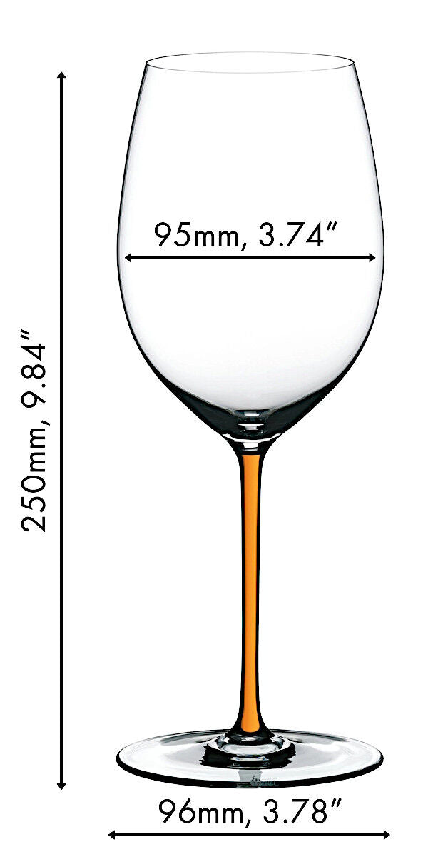 RIEDEL 4900/0O FATTO A MANO Cabernet / Merlot Weinglas - Stiel ORANGE – Bild 2