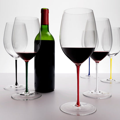 RIEDEL 4900/0DR FATTO A MANO Cabernet / Merlot Weinglas - Stiel DRACHENROT – Bild 7
