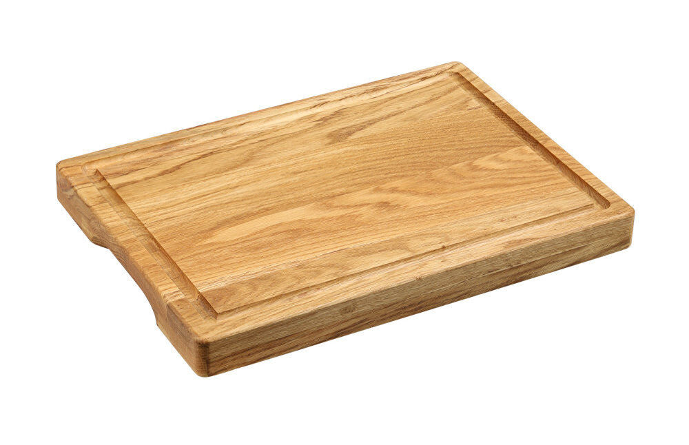 KESPER 49100 Schneidebrett 38,5 x 27,5 x 3,5 cm aus Eiche, FSC, mit Saftrille