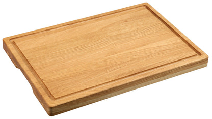 KESPER 49101 Schneidebrett 50 x 35 x 3,5 cm aus Eiche, FSC, mit Saftrille