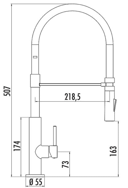 Armatur DRIVE 4 mit Bogenauslauf aus Soft-Touch-Schlauch / Einhebelmischer – Bild 2