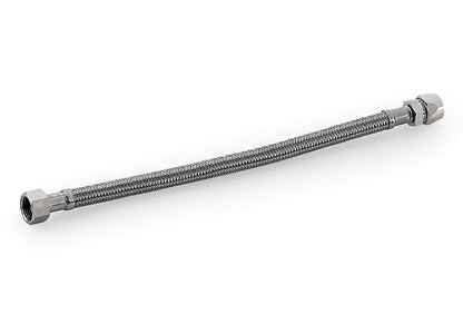 Flexibler Edelstahlschlauch 500 mm mit 3/8 Zoll Verschraubung und 3/8 Zoll Quetschverbindung / Anschlussschlauch