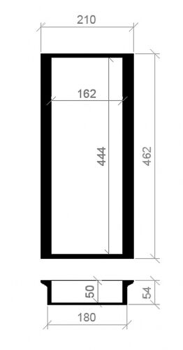 Mehrzweckeinsatz NUSSBAUM 30er Schubl. B 210 x T 462 mm passend für Hettich InnoTech 16 + 19 mm Schubladen