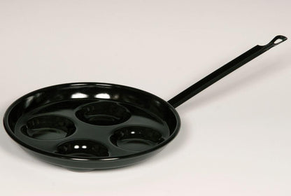 RIESS 0294-022 Augenpfanne Ø 26 cm, Emaille, schwarz / Spiegeleipfanne – Bild 2