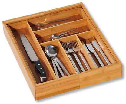 KESPER 17085-13 Variabler Besteckkasten Bambus ausziehbar von 35 - 58 cm