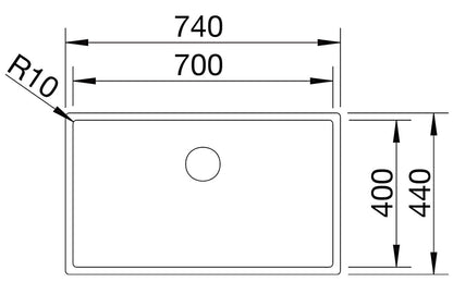 BLANCO Spüle CLARON 700-IF Edelstahl Seidenglanz mit InFino®-Ventil in Handbetätigung / Edelstahlbecken – Bild 2