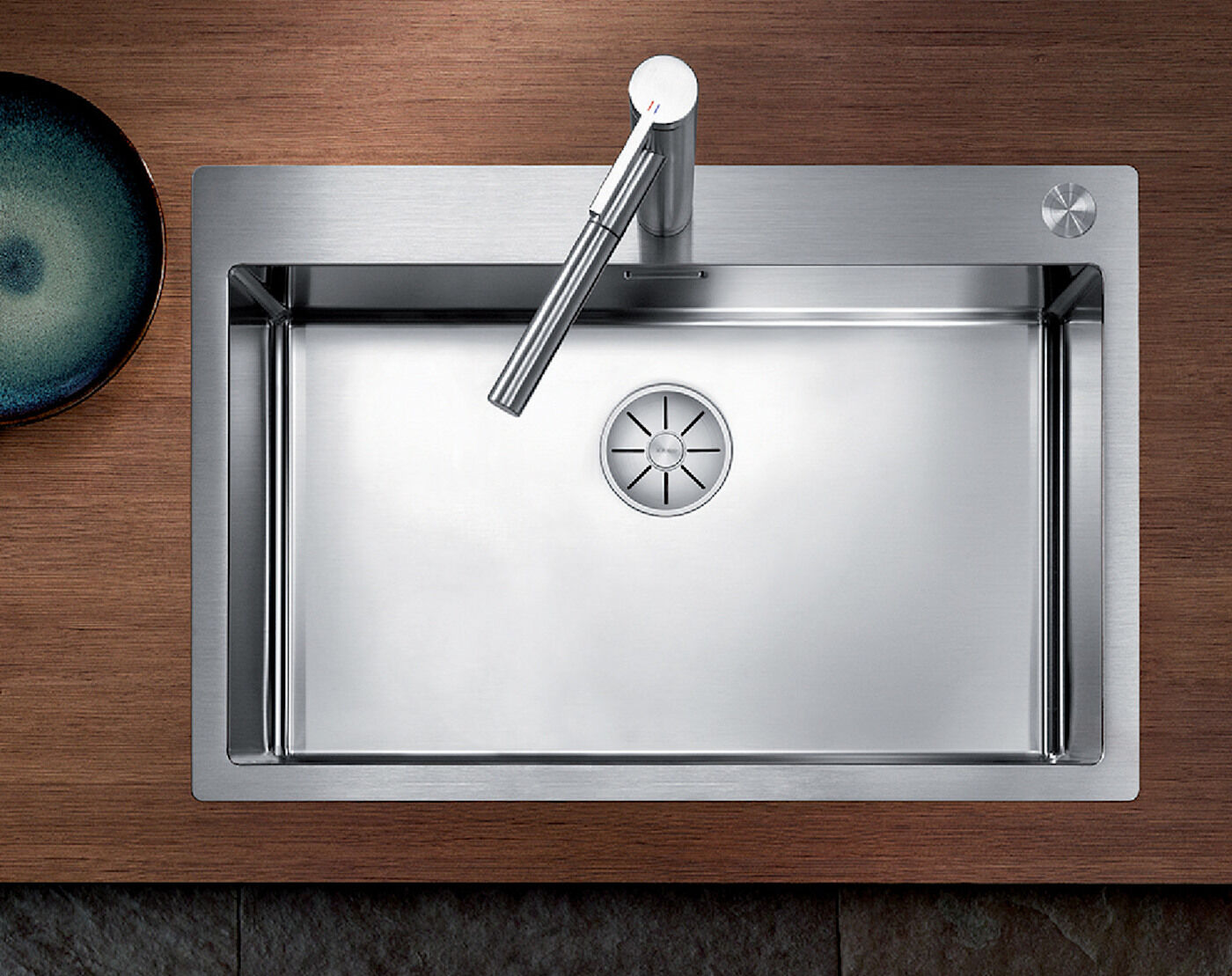 BLANCO Spüle CLARON 700-IF/A mit InFino®-Ventil mit Excenterbedienung PushControl® / Edelstahlbecken – Bild 3