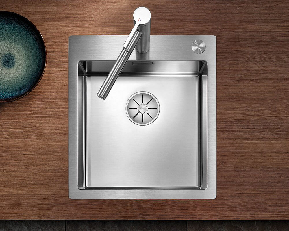 BLANCO Spüle CLARON 400-IF/A Durinox® mit InFino®-Korbventil und PushControl / Edelstahlbecken / Durinox – Bild 3