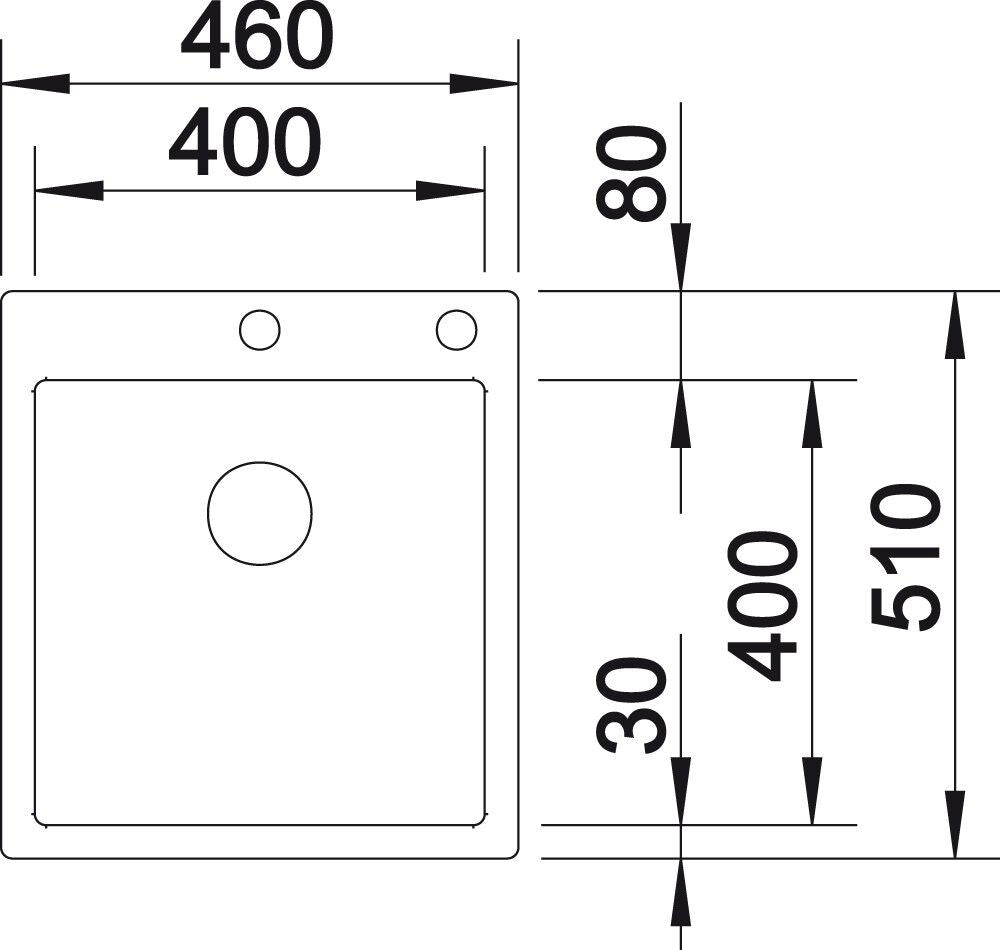 BLANCO Spüle CLARON 400-IF/A Durinox® mit InFino®-Korbventil und PushControl / Edelstahlbecken / Durinox – Bild 2