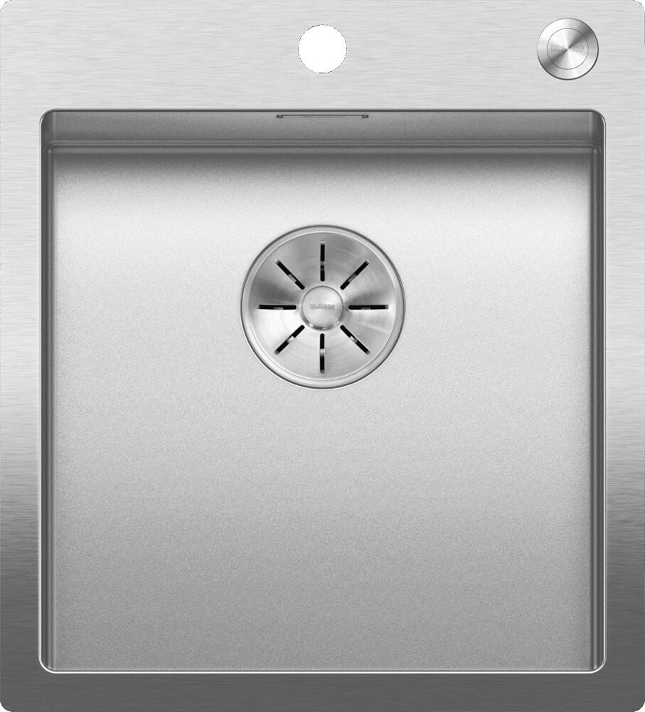 BLANCO Spüle CLARON 400-IF/A Durinox® mit InFino®-Korbventil und PushControl / Edelstahlbecken / Durinox