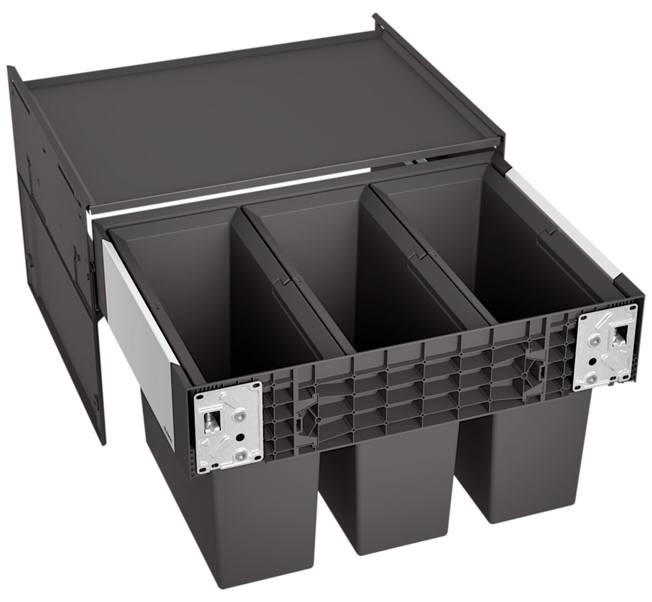 BLANCO 526204 SELECT II 60/3 Abfallsystem 45 (3x 15) Liter für 60 cm Schrankbreite / Frontanbindung