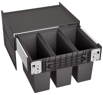 BLANCO 526204 SELECT II 60/3 Abfallsystem 45 (3x 15) Liter für 60 cm Schrankbreite / Frontanbindung