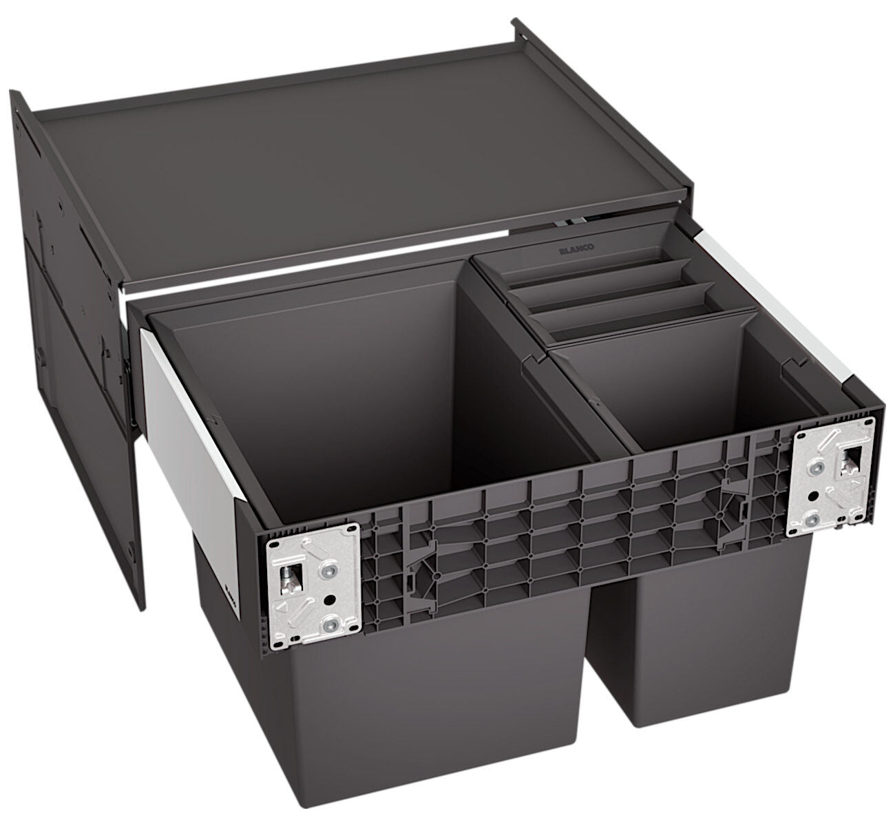 BLANCO 526205 SELECT II XL 60/3 Abfallsystem 46 Liter (1x 30 u. 2x 8) für 60 cm Schrankbreite / Frontanbindung