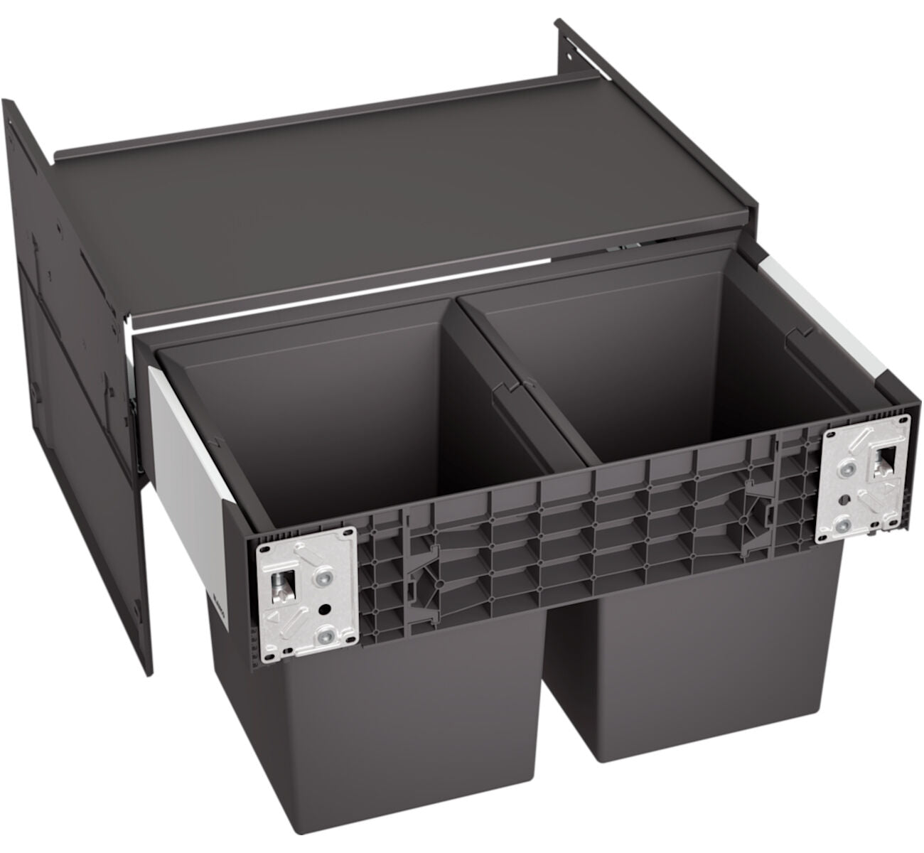 BLANCO 526207 SELECT II COMPACT 60/2 Abfallsystem 34 Liter (2x 17) für 60 cm Schrankbreite / Frontanbindung
