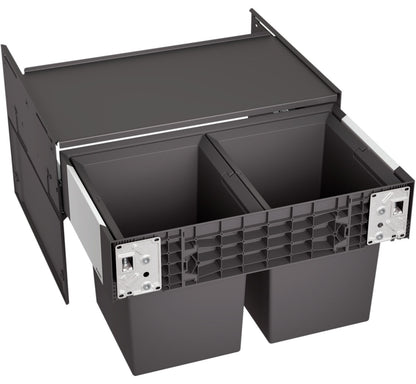 BLANCO 526207 SELECT II COMPACT 60/2 Abfallsystem 34 Liter (2x 17) für 60 cm Schrankbreite / Frontanbindung