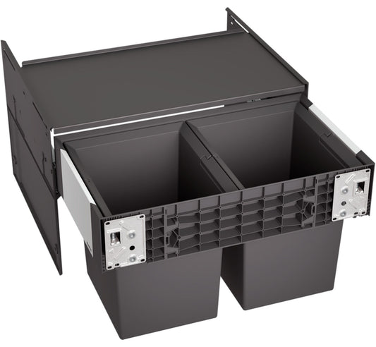 BLANCO 526207 SELECT II COMPACT 60/2 Abfallsystem 34 Liter (2x 17) für 60 cm Schrankbreite / Frontanbindung