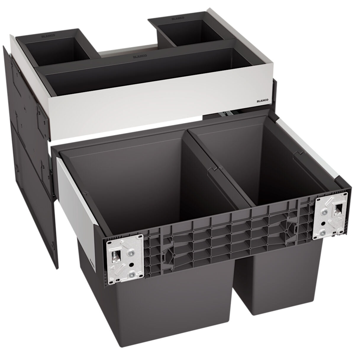 BLANCO 526208 SELECT II 60/2 ORGA Abfallsystem 49 Liter (1x 30 u. 1x 19) für 60 cm Schrankbreite / Frontanbindung