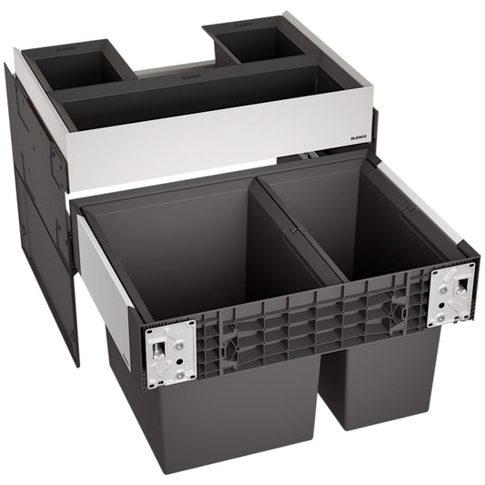 BLANCO 526208 SELECT II 60/2 ORGA Abfallsystem 49 Liter (1x 30 u. 1x 19) für 60 cm Schrankbreite / Frontanbindung