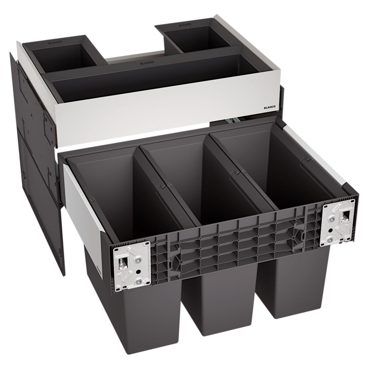 BLANCO 526209 SELECT II 60/3 ORGA Abfallsystem 45 Liter (3x 15) für 60 cm Schrankbreite / Frontanbindung