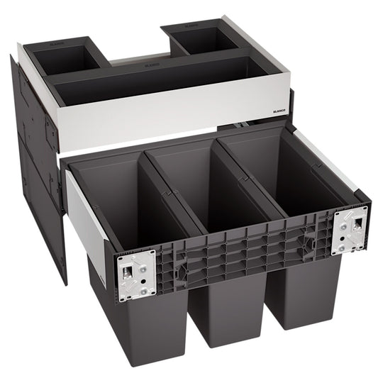 BLANCO 526209 SELECT II 60/3 ORGA Abfallsystem 45 Liter (3x 15) für 60 cm Schrankbreite / Frontanbindung