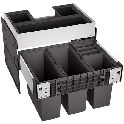 BLANCO 526211 SELECT II 60/4 ORGA Abfallsystem 42 Liter (2x 15 u. 2x 6) für 60 cm Schrankbreite / Frontanbindung