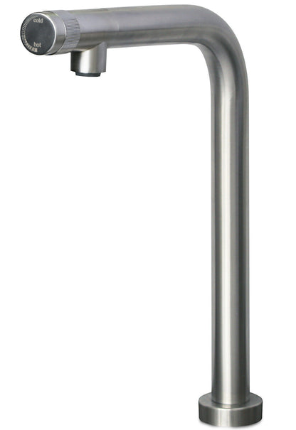 AquaCucina 53890-E Fensterarmatur PURE in EDELSTAHL matt gebürstet / Küchenarmatur / Einhebelmischer