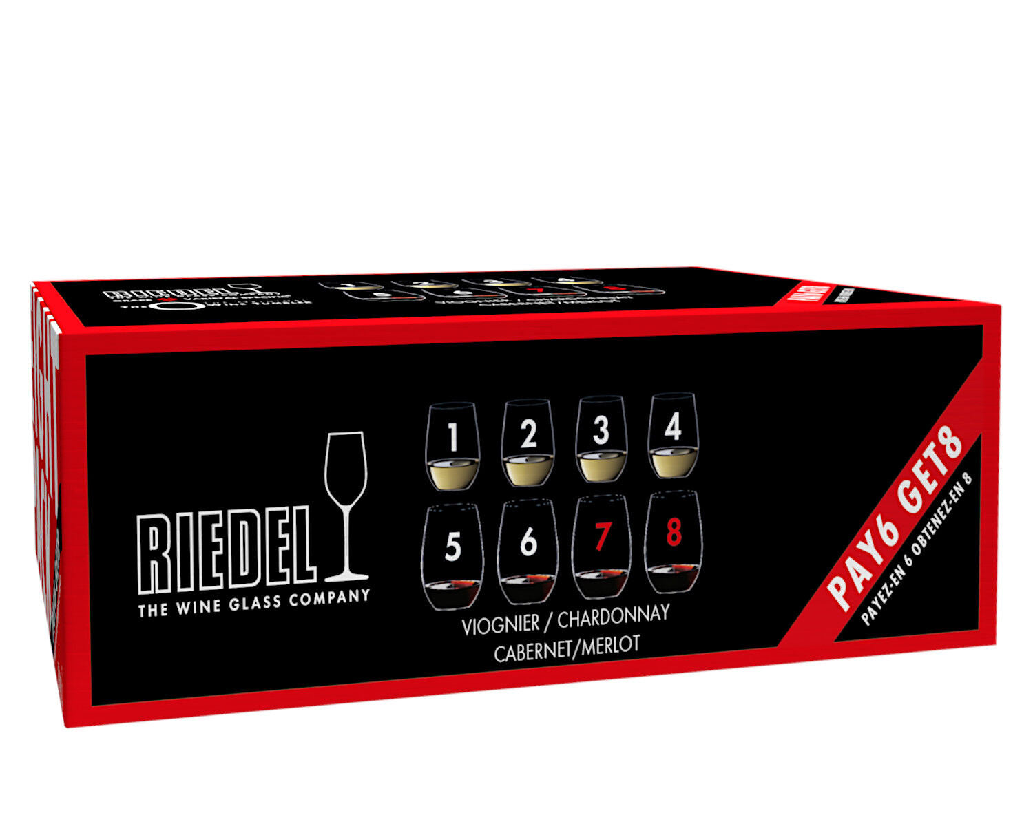 RIEDEL 5414/50 THE O WINE TUMBLER Cabernet/Merlot u. Viognier/Chardonnay VORTEILSSET KAUF 8 ZAHL 6 – Bild 7