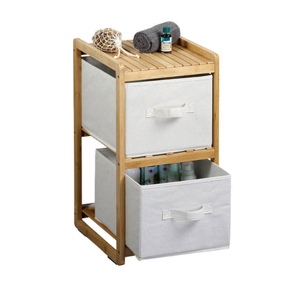 KESPER 54275 Regal mit 2 Boxen, Bambus, FSC, 29,5 x 33,5 x 57 cm
