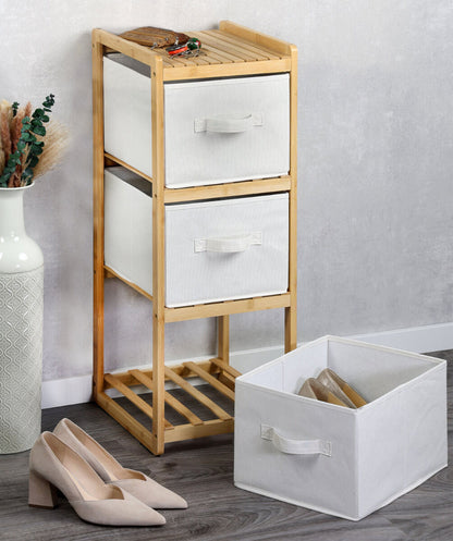 KESPER 54276 Regal mit 3 Boxen, Bambus, FSC, 29,5 x 33,5 x 87 cm
