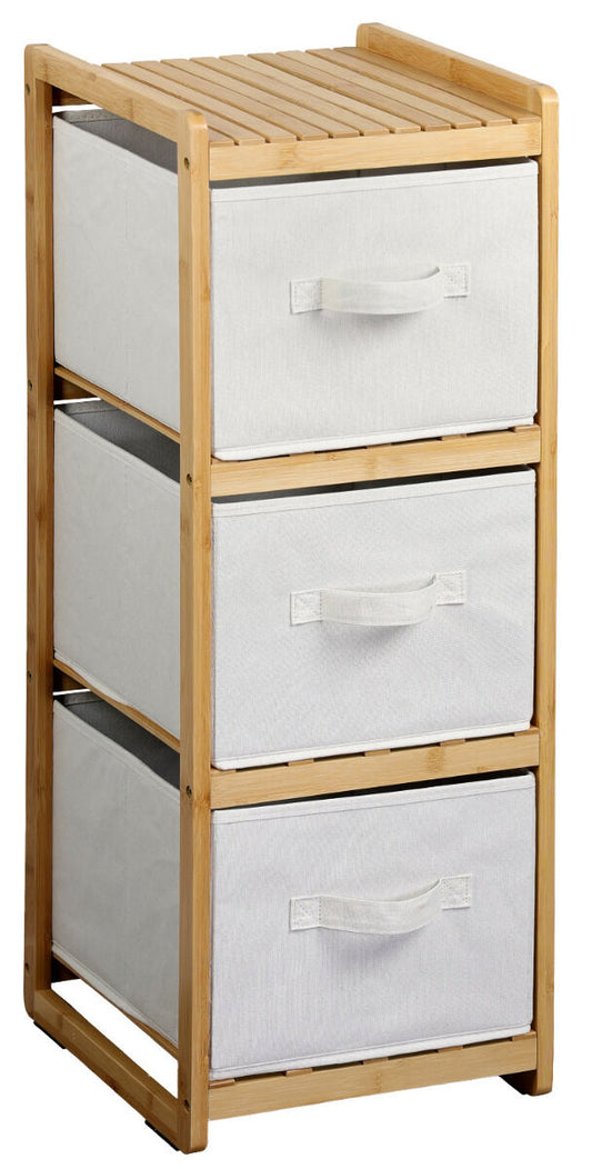 KESPER 54276 Regal mit 3 Boxen, Bambus, FSC, 29,5 x 33,5 x 87 cm
