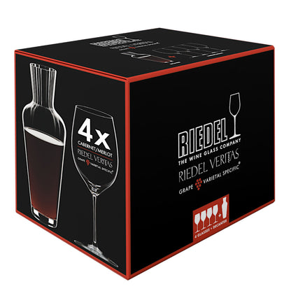 RIEDEL 5449/0-MOS VERITAS Cabernet / Merlot Weinglas 4er Set & Mosel Dekanter – Bild 8