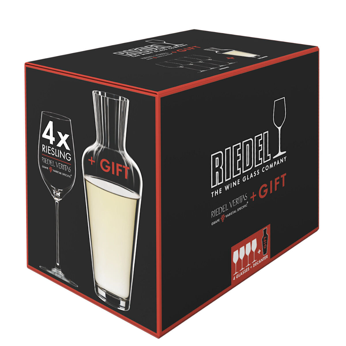RIEDEL 5449/15-MOS VERITAS Riesling/Zinfandel Weinglas 4er Set & Mosel Dekanter – Bild 8