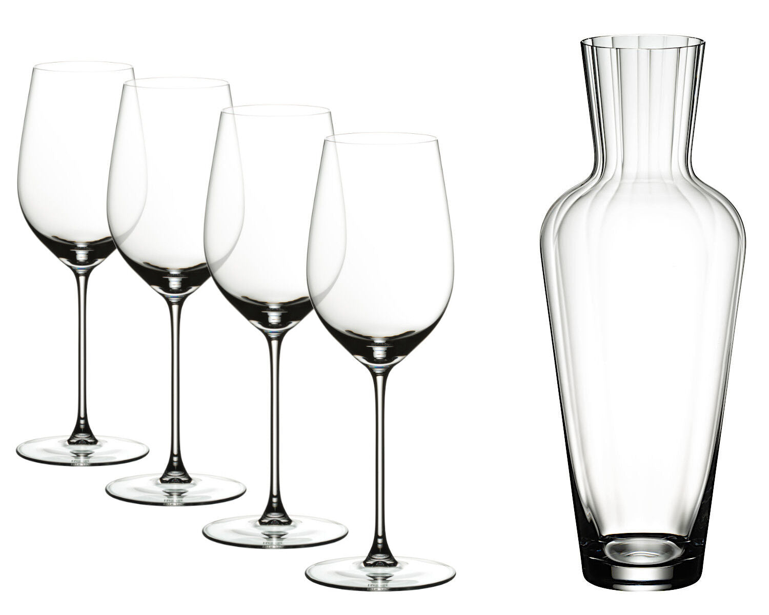 RIEDEL 5449/15-MOS VERITAS Riesling/Zinfandel Weinglas 4er Set & Mosel Dekanter