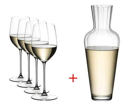 RIEDEL 5449/15-MOS VERITAS Riesling/Zinfandel Weinglas 4er Set & Mosel Dekanter – Bild 7