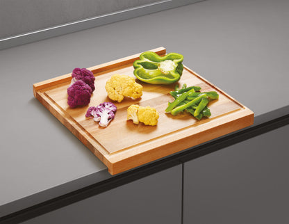 METALTEX 561035000 Backbrett/Schneidbrett 35x35x2 cm aus Buchenholz, beidseitig verwendbar