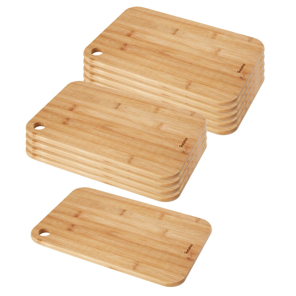 10er SET METALTEX 569065010 Schneidebrett 30 x 20 x 1,0 cm Bambus / Schneidbrett / Schneidebrett Holz