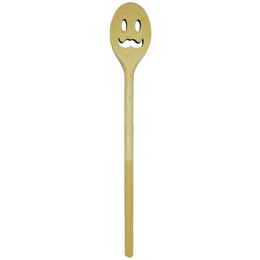 METALTEX 570310000 Kochlöffel oval 30 cm MR. aus Buchenholz mit Gesicht Mann / Backzubehör / Kochzubehör