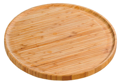 10er SET KESPER 58463 Pizzateller 32 cm aus FSC-zertifiziertem Bambus / Holzteller / Pizzaunterlage / Pizza-Holzteller / Holzgeschirr