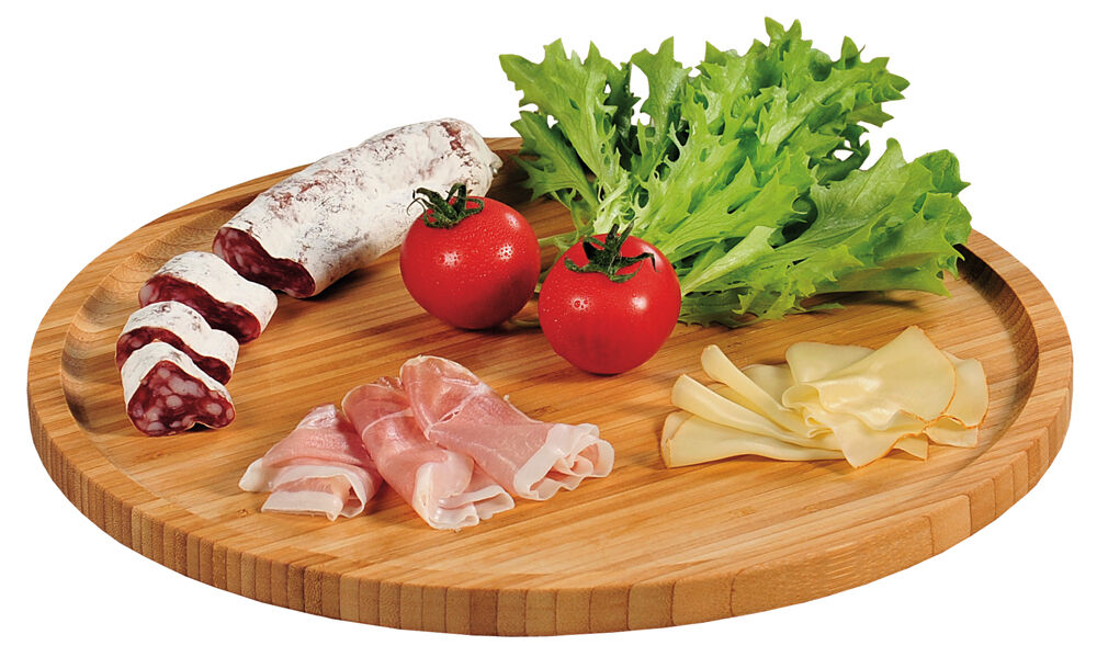KESPER 58463 Pizzateller 32 cm aus FSC-zertifiziertem Bambus / Holzteller / Pizzaunterlage / Pizza-Holzteller / Holzgeschirr