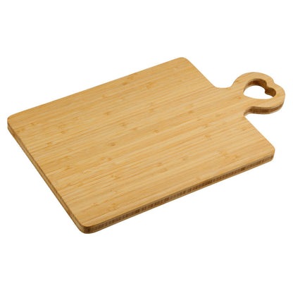 KESPER 58496 Schneidebrett mit Herzgriff, Bambus FSC, 46 x 28 x 1,8 cm