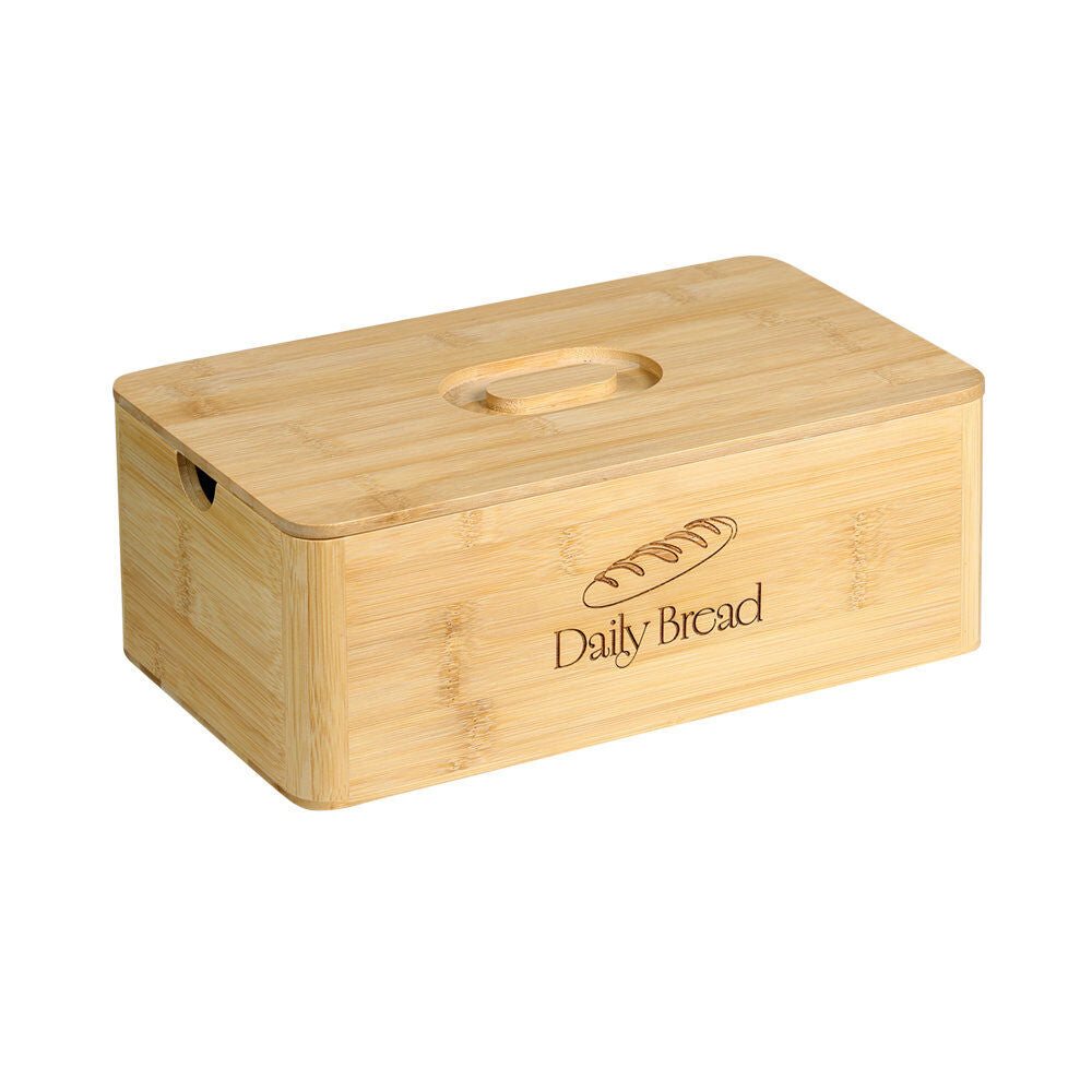 KESPER 58583 Brotkasten, Bambus, FSC, 33 x 20 x 12,7 cm / Brotbox mit Deckel / intergriertes Schneidebrett