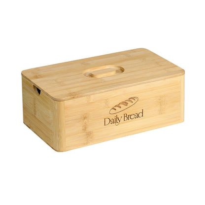 KESPER 58583 Brotkasten, Bambus, FSC, 33 x 20 x 12,7 cm / Brotbox mit Deckel / intergriertes Schneidebrett