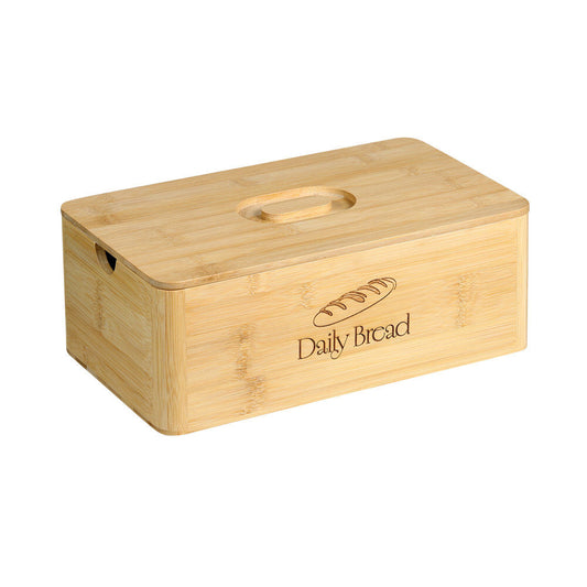 KESPER 58583 Brotkasten, Bambus, FSC, 33 x 20 x 12,7 cm / Brotbox mit Deckel / intergriertes Schneidebrett