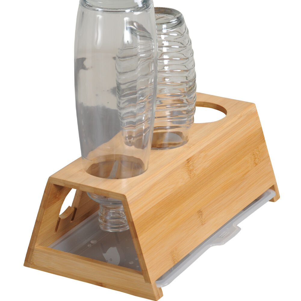 KESPER 58650-13 Flaschenhalter 32 x 17,5 x 12 cm mit ausziehbarer Abtropfschale