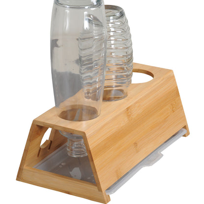 KESPER 58650-13 Flaschenhalter 32 x 17,5 x 12 cm mit ausziehbarer Abtropfschale