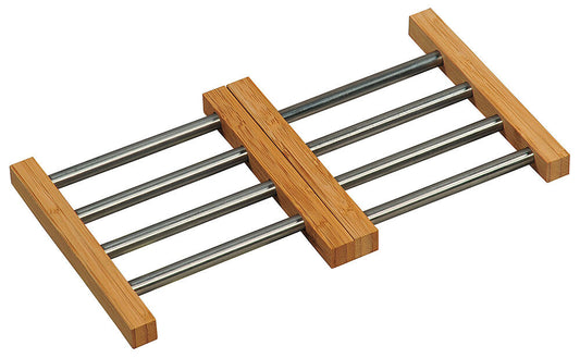 KESPER 58742 Variabler Topfuntersetzer, Edelstahl/Bambus / Topf - Untersetzer