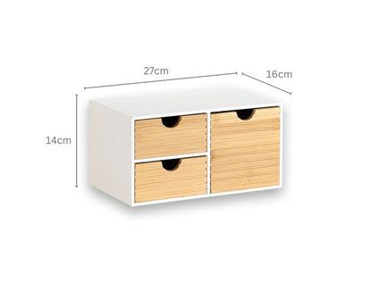 KESPER 58960 Organizer mit 3 Schubladen, weiß, FSC / Mini-Kommode