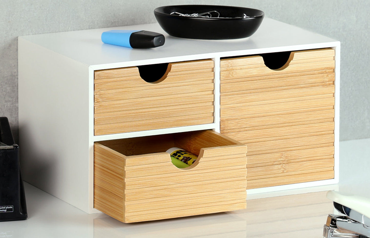KESPER 58960 Organizer mit 3 Schubladen, weiß, FSC / Mini-Kommode