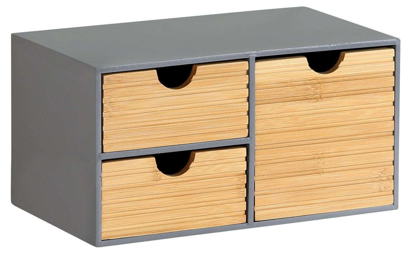 KESPER 58961 Organizer mit 3 Schubladen, grau, FSC / Mini-Kommode